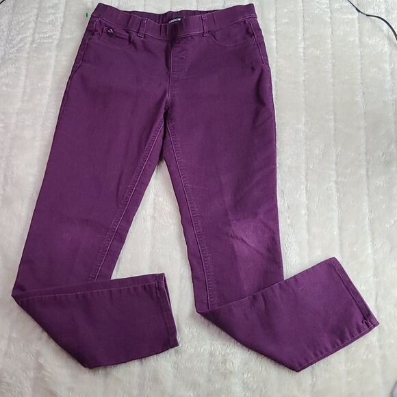 Jordache Purple Jegging Girls XL 14-16 Stretch Denim Legging School Pants - Picture 1 of 7